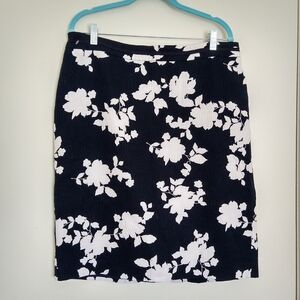 Talbots Floral Pencil Skirt